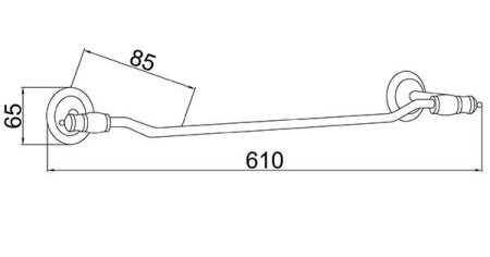 Полотенцедержатель Boheme Vogue Bianco 10132 Хром