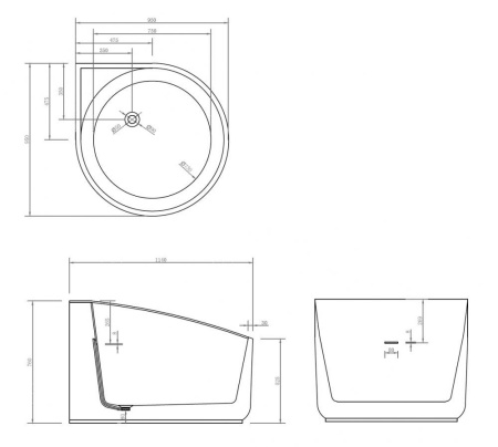 Акриловая ванна ABBER AB9305 белая