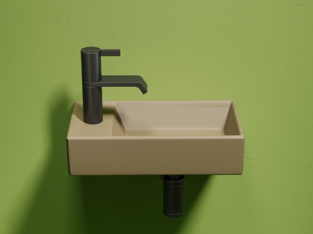 Умывальник подвесной прямоугольный Ceramicanova Element 407*217*100, капучино матовый, CN6051RMC