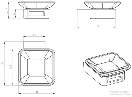 Мыльница Boheme Q 10943-MW Белая матовая