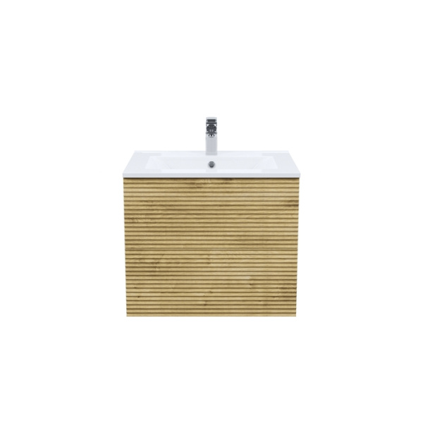 Тумба с умывальником IDDIS Bild подвесная, 60 см, дуб светлый (BIL60V0i95K)