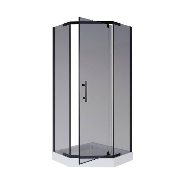Душевой уголок Niagara Eco NG-010-14DT (100х100х195) низкий поддон(13см),черный,стекло тонированное,