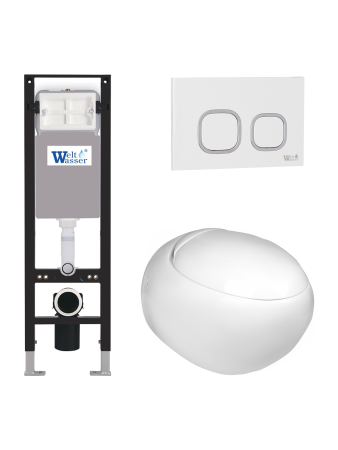 Комплект инсталляции с унитазом Weltwasser AMBERG 350 + JECKENBACH 004 GL-WT + AMBERG RD-WT