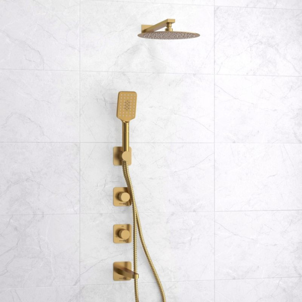 A8251.307.308.180.259.285.194.201 Встраиваемый комплект для ванны WasserKRAFT с верхней душевой насадкой, лейкой