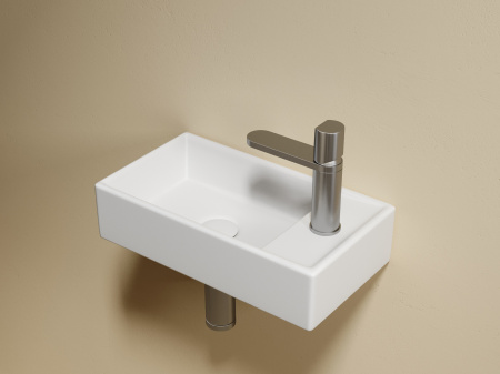 Умывальник подвесной прямоугольный Ceramicanova Element 407*217*100, белый матовый, CN6051LMW