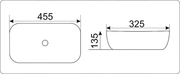 Умывальник накладной CeramaLux D1333H009