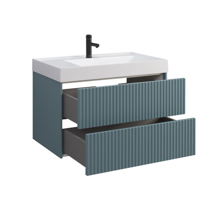 Тумба под умывальник Belux подвесная Сиртаки 85-02, Голубой Малахит матовый