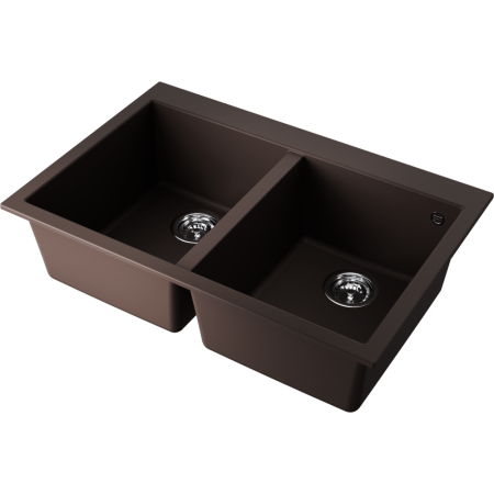 Кухонная мойка Omoikiri Bosen 80-2-DC Tetogranit/темный шоколад 4993840
