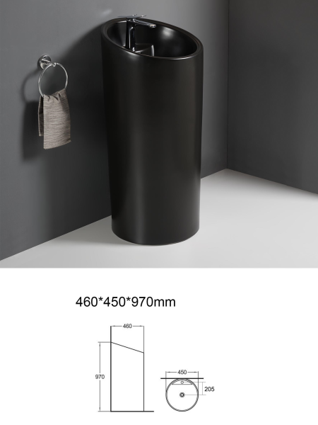 Раковина напольная WeltWasser WW LEERBACH 4546 MT-BL