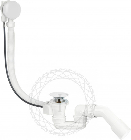 Сифон для ванны полуавтоматический FILARETE FL80 (Белый)