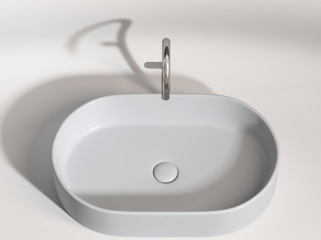 Умывальник чаша накладная овальная Ceramicanova Element 608*385*122мм, Серый матовый, CN6048MSG