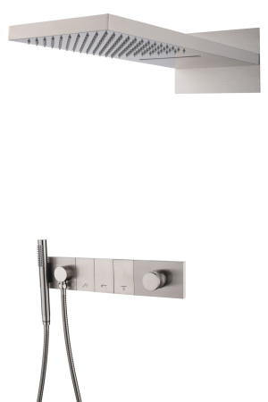 Душевой комплект Boheme Zodiac 132-NB С ВНУТРЕННЕЙ ЧАСТЬЮ, nikel brush