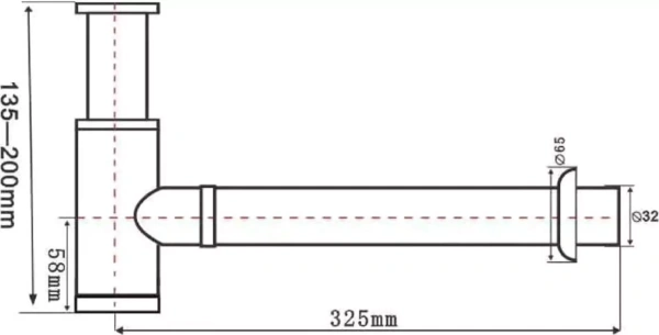 Сифон SantiLine SL-119 для раковины, цвет белый