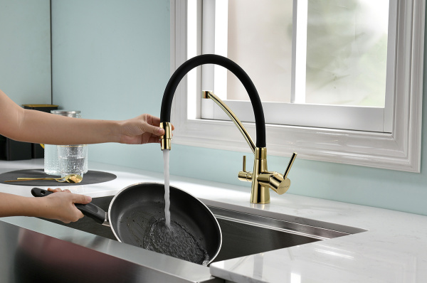 Смеситель для кухни Paulmark SIЕGEN Si213111-G, золото