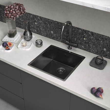 Кухонная мойка Reflexion Como RX2044BL оружейная сталь