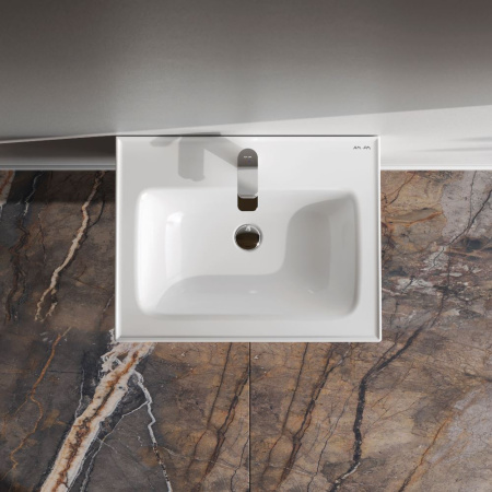 M85AWCC0602WG64 X-Joy, Раковина мебельная AM.PM, керамическая, 60 см, встроенная, цвет: белый, глянец