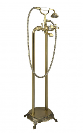 Смеситель напольный для ванны с душем Timo Nelson 1900/02Y-CR антик