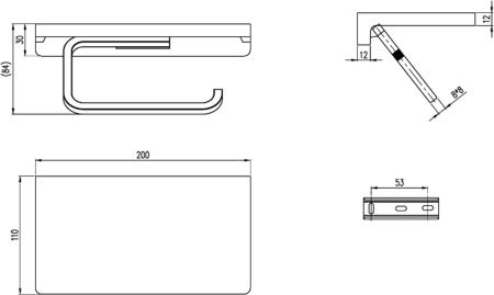 Держатель для туалетной бумаги Villeroy&Boch Elements TVA15202300061