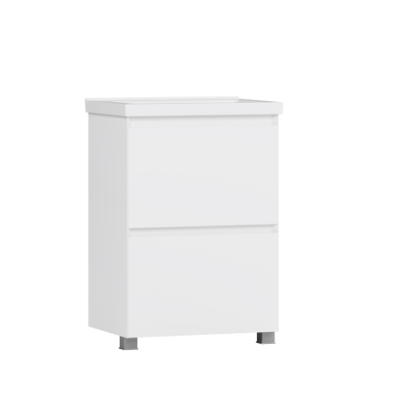 Тумба под умывальник Belux Киото напольная 60, Белый глянцевый