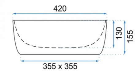 Умывальник Rea Luiza 42 Grey MAT U9610