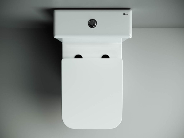 Напольный пристенный унитаз Ceramicanova Cubic Rimless, Белый, CN1803