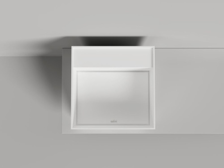 Раковина накладная Salini ARMONIA SQUARE TOP 03 без отверстия под смеситель, белый, 130523TM