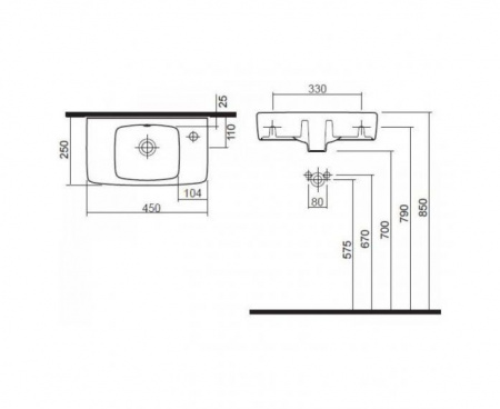 Умывальник Kolo Nova Pro M32247000 45 см