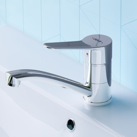 Смеситель для умывальника Dorff D2021001 Optima  с поворотным изливом