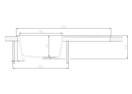 Мойка для кухни из литого мрамора AQUATON Верона прямоугольная с крылом серый шелк 1A710032VR250