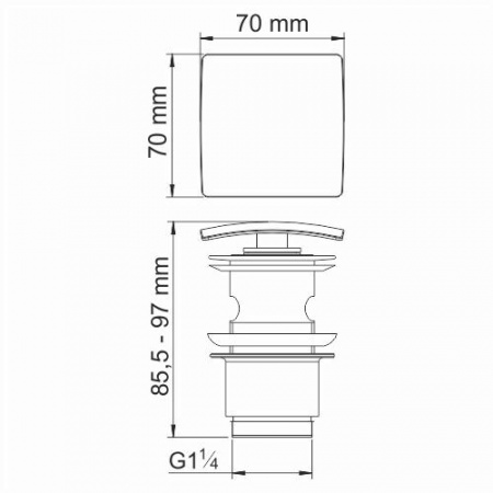 Донный клапан WasserKRAFT Aisch A165