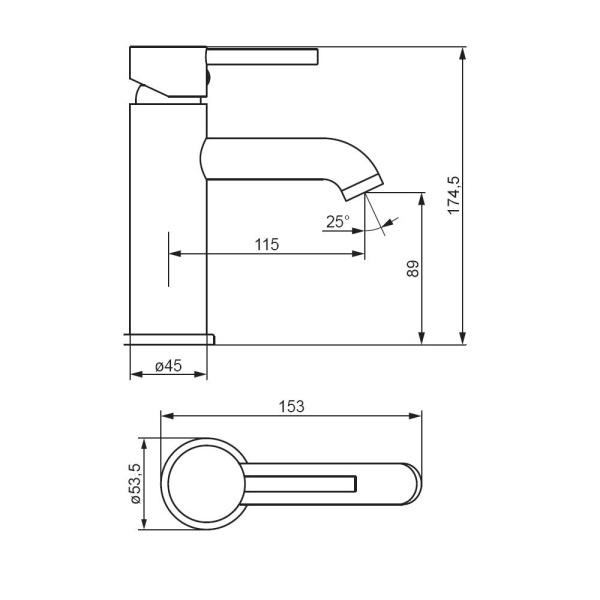 360210300 Scandinavian Pure Смеситель для умывальника Damixa, чёрный
