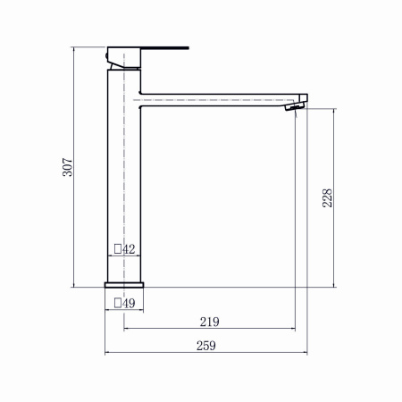 Смеситель для раковины FASHUN A51202, сатин
