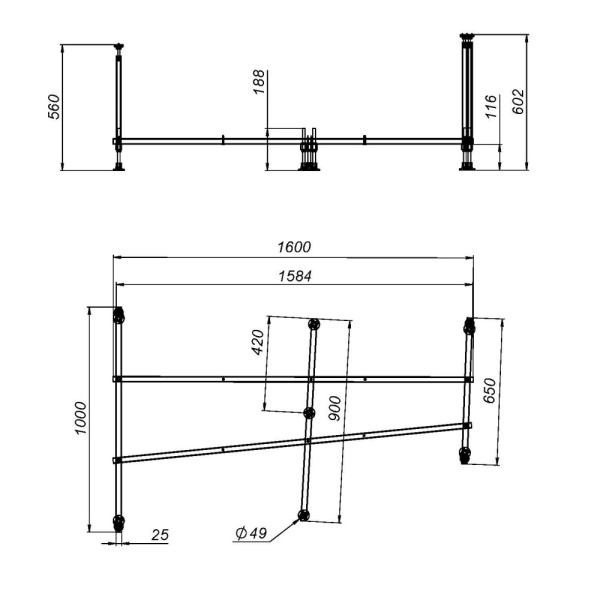 W80A-170U110W-R Like, каркас 170х110 см, универсальный, шт