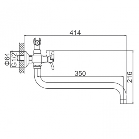 Смеситель для ванны Ledeme H12 L2712