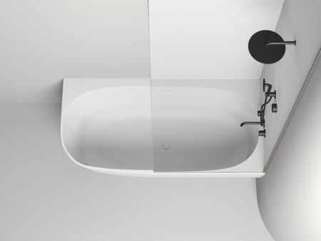 Ванна пристенная угловая Salini SOFIA CORNER R 170x85, S-Sense, глянцевый белый 102514G