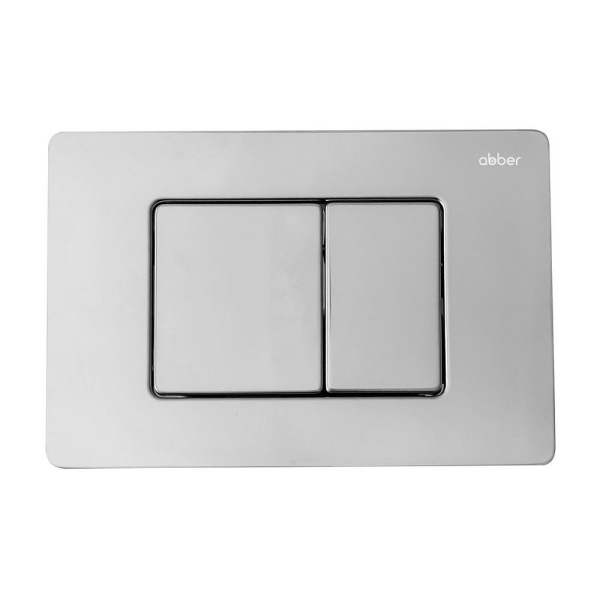 Комплект подвесной унитаз ABBER Rechteck AC1201 белый с инсталляцией AC0105 и кнопкой AC0120 хром