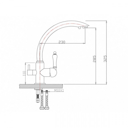 Смеситель для мойки ZorG ZR 314 YF-33 никель