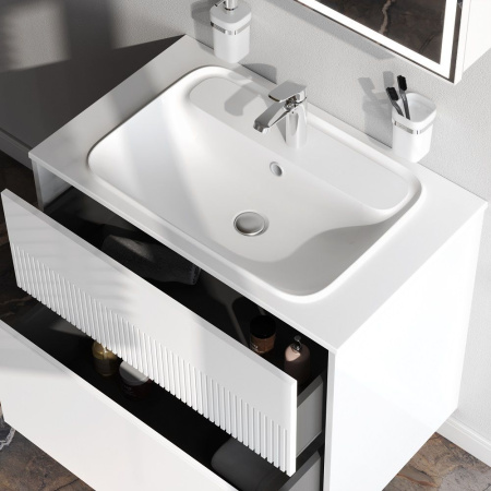 M8FFUX0802WM Func База под раковину AM.PM (push-to-open), 80 см, цвет белый матовый