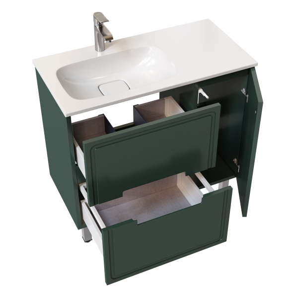 Тумба под раковину Taliente Cevia TA-MBC-90PR(L)-grigio verde 90 см подвесная