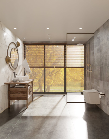 AQM2001 Унитаз подвесной с сиденьем SoftClose, технология смыва Rimless, скрытый крепеж. 515x355x365