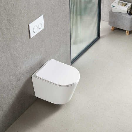 Унитаз подвесной Vincea Tornado Piatti VT1-11T безободковы, цвет белый, ультратонкое soft-close сиденье