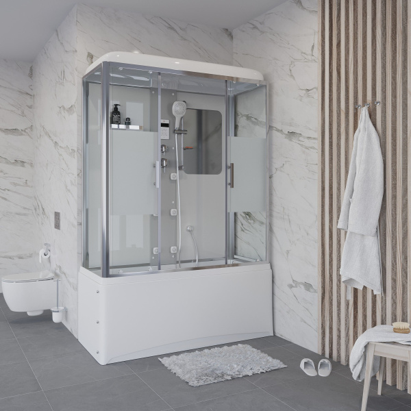 Душевая кабина Niagara Ultra NG-3170-01 (170х75х220) высокий поддон(56см),стекло матовое,4 места