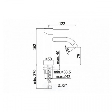 Смеситель для умывальника Paffoni Light LIG071CR