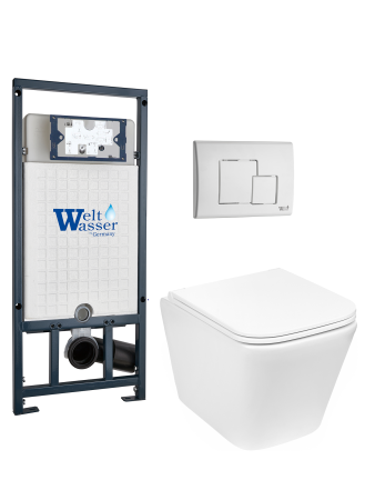 Комплект инсталляции с унитазом Weltwasser MARBERG 507 + GELBACH 043 MT-WT + MAR 507 SE GL-WT