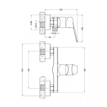 Смеситель для душа Deante Jasmin BGJ 040M