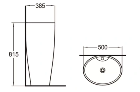 Раковина SantiLine SL-4002 50х39 белая