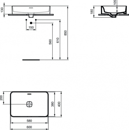 Умывальник Ideal Standard Strada II Vessel T299901