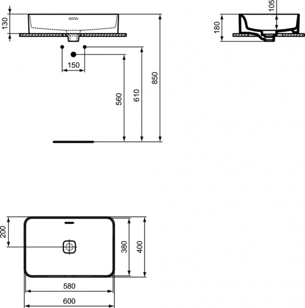 Умывальник Ideal Standard Strada II Vessel T299901