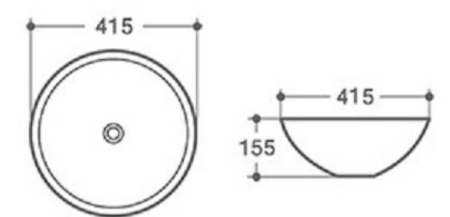 Умывальник накладной CeramaLux N104