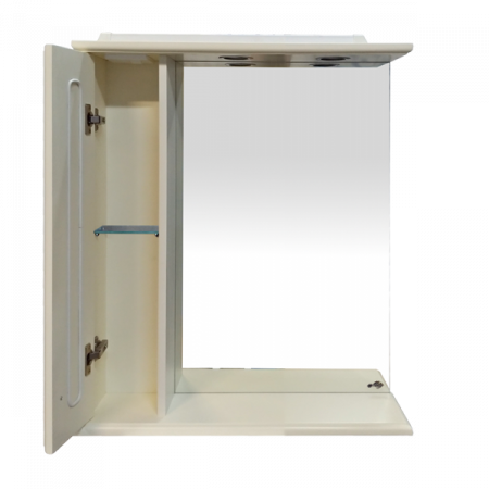 Зеркало-шкаф Misty Лувр 75 лев. слоновая кость П-Лвр03075-1014Л